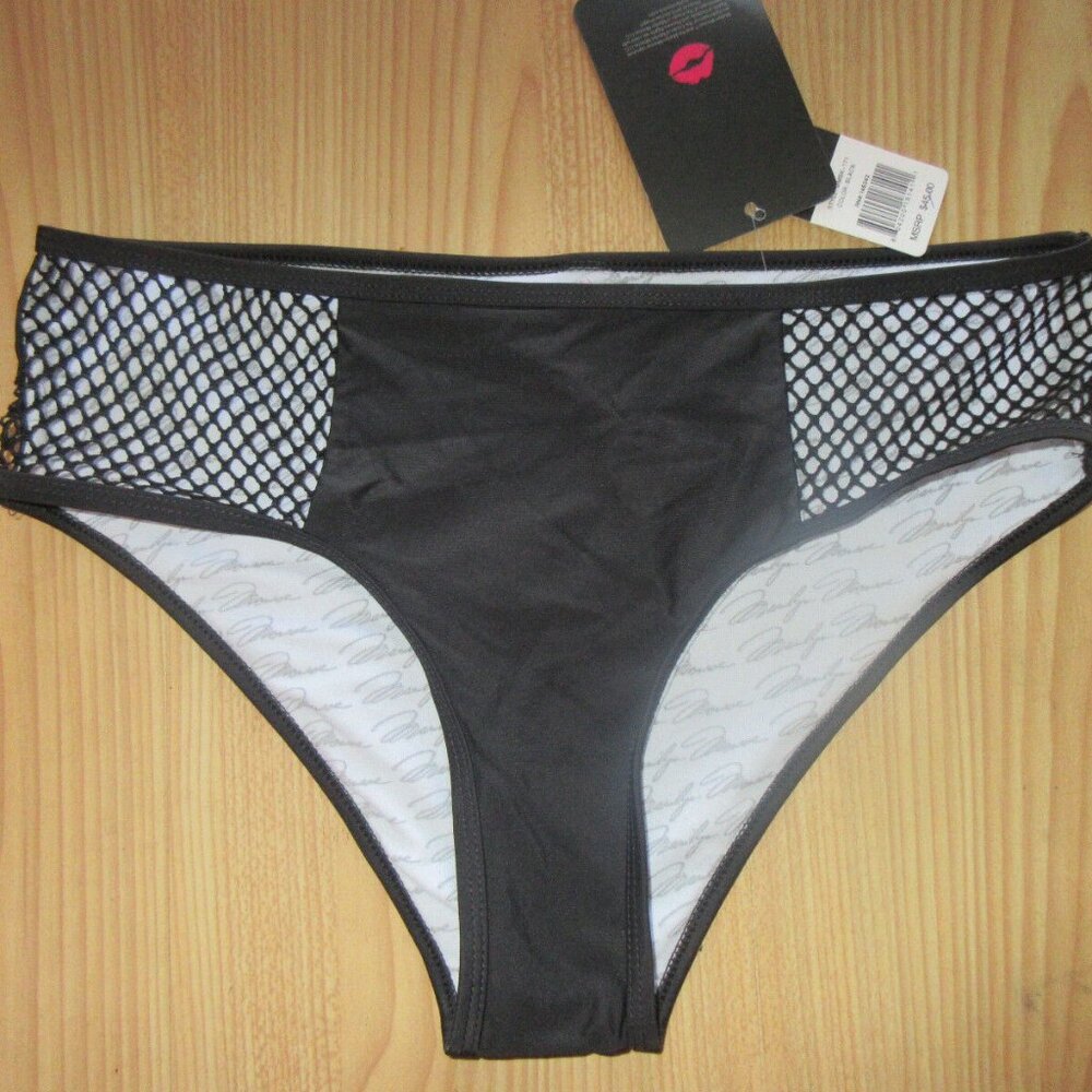 Marilyn Monroe Swimwear Bottoms Black Women's Large New with Tags $45.00